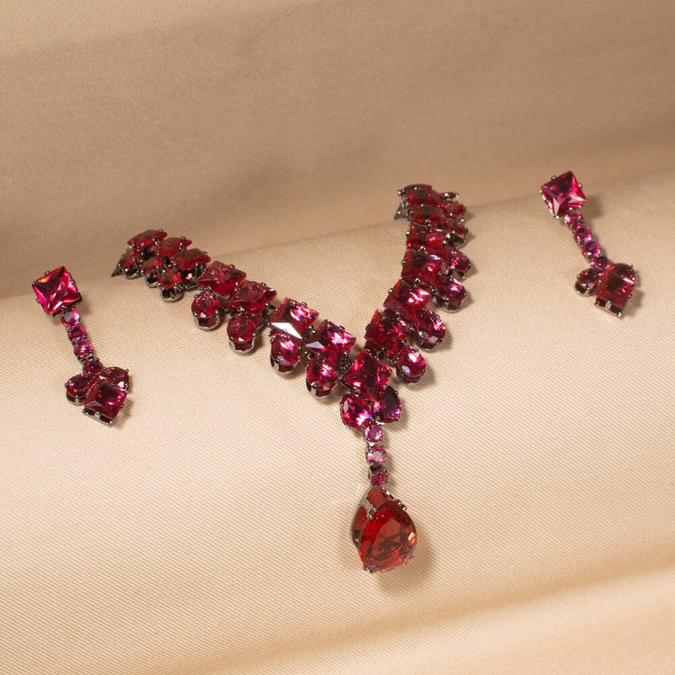Imperial Berry Necklace Set-Glitterati Collection