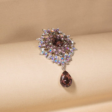 Imperial Violet Drop Brooch