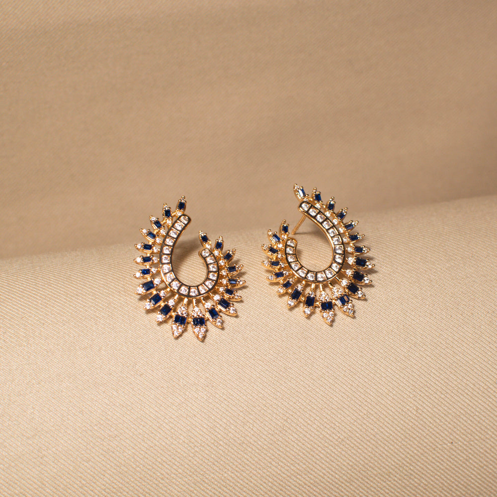 Indigo Flare Studs