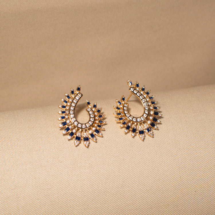 Indigo Flare Studs