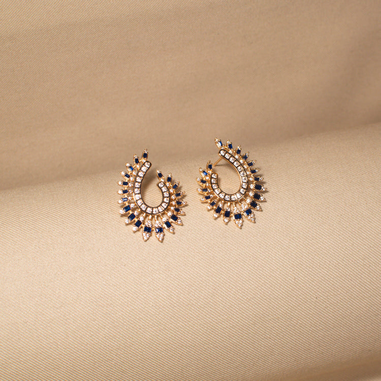Indigo Flare Studs