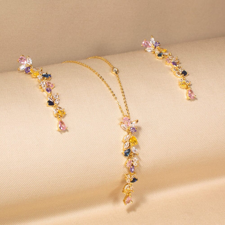 Iris Glint Pendant Set - Raksha Bandhan Collection
