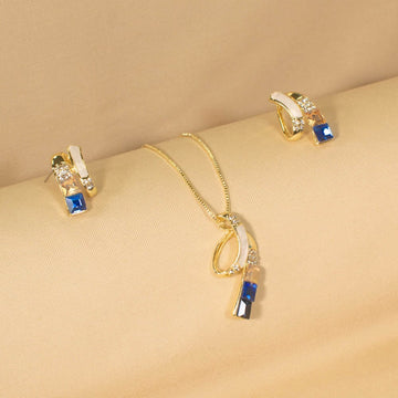 Jeanne Pendant Set - Blue - Minima Collection