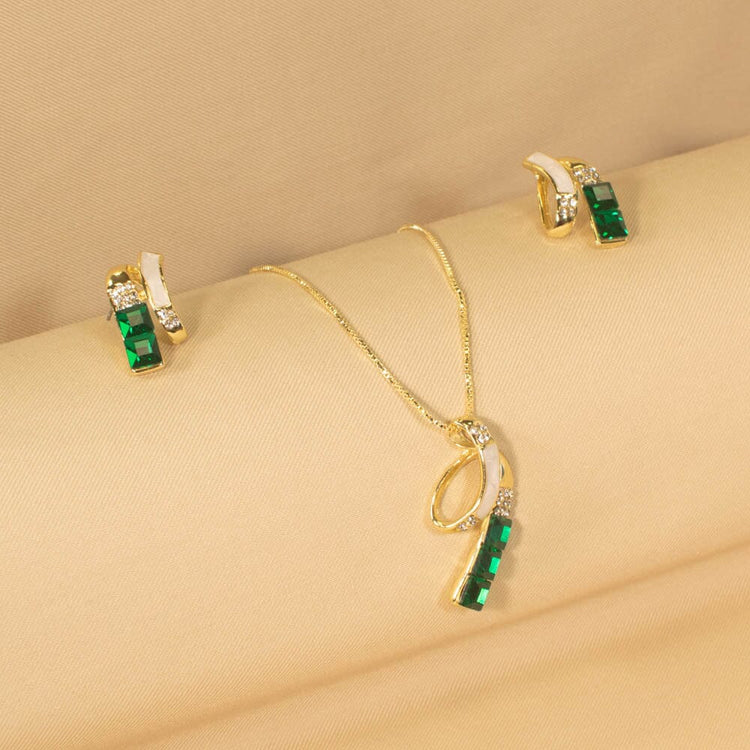 Jeanne Pendant Set - Green - Minima Collection