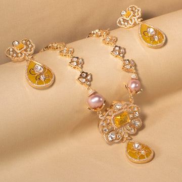 Kesariya Luxury Necklace Set - Pratha Collection