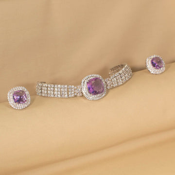 Kiara Choker Set - Lavender -  Glitterati Collection