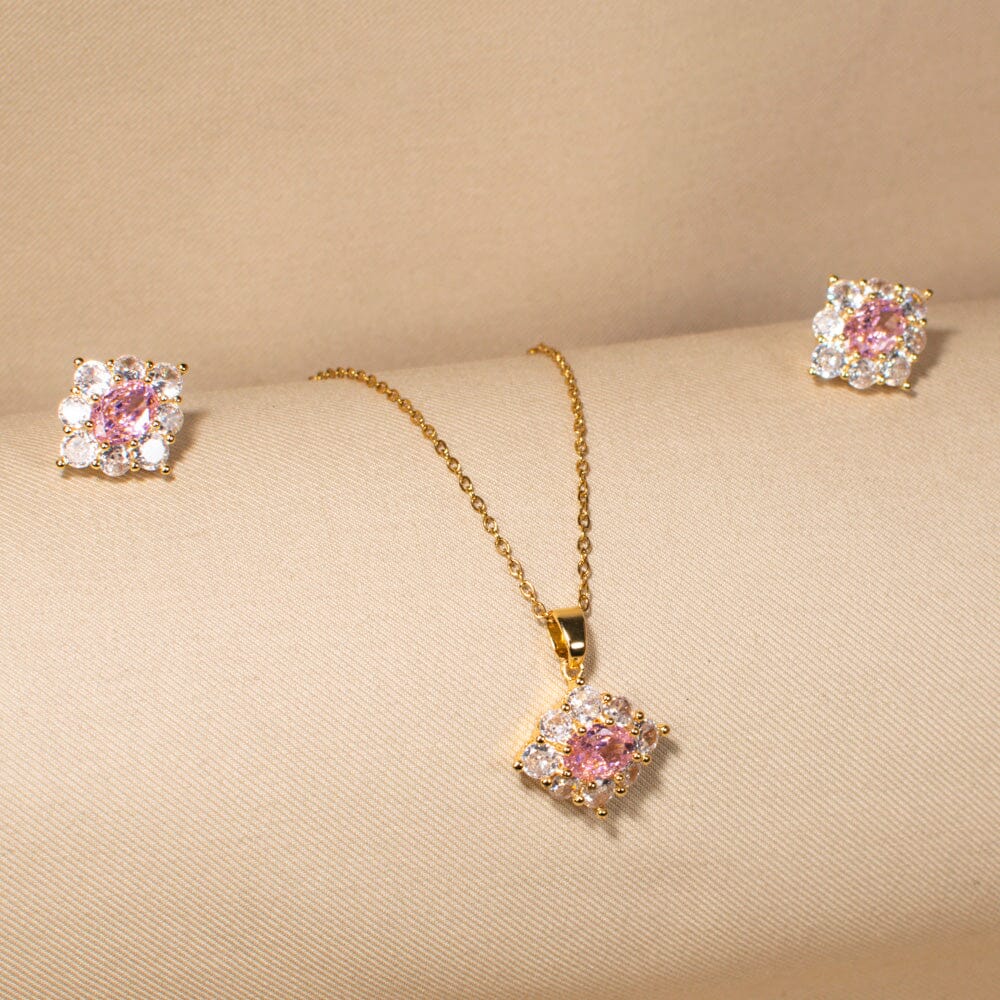 Lara Pendant Set-Pink
