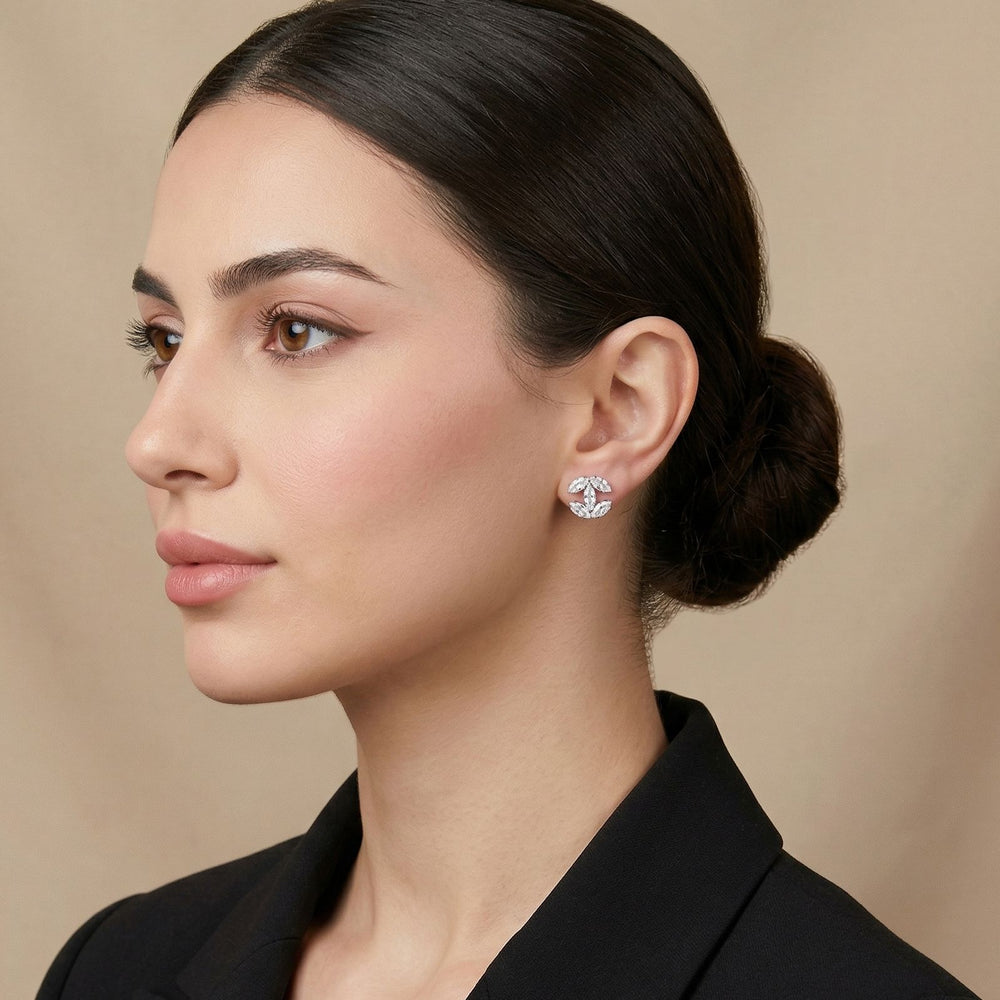 Laurel Studs - Silver