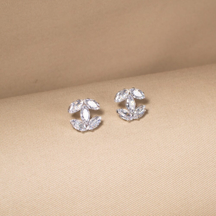 Laurel Studs - Silver