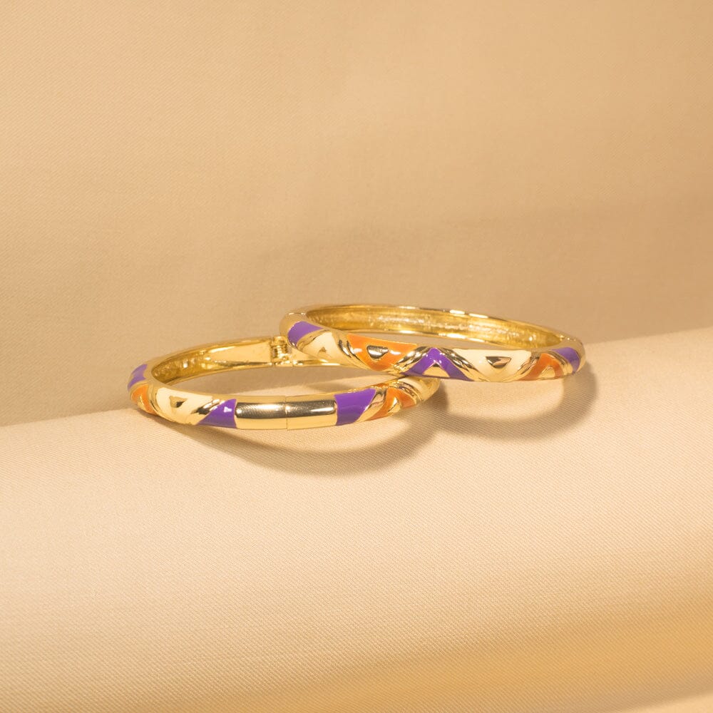 Lavender Bloom Bangles - Pack of 2