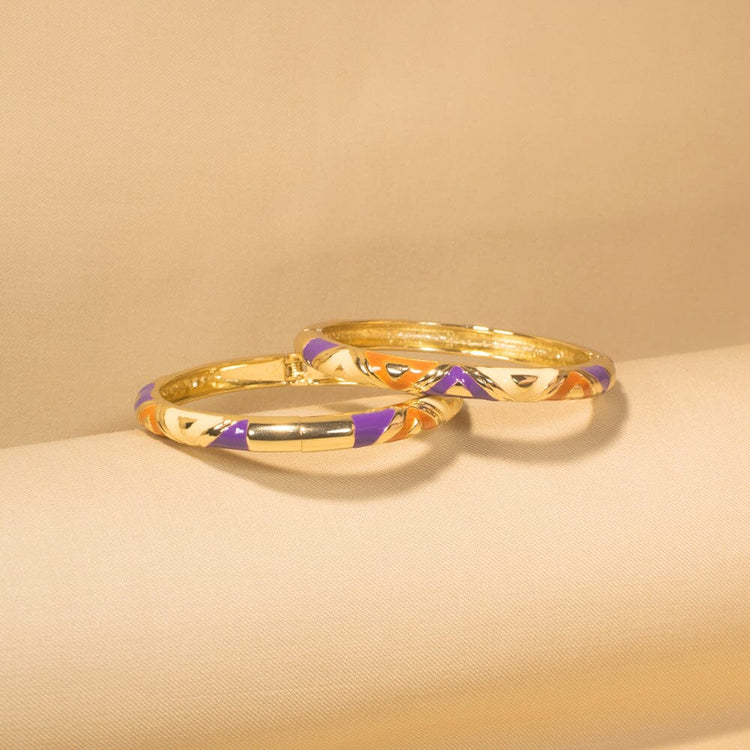 Lavender Bloom Bangles - Pack of 2
