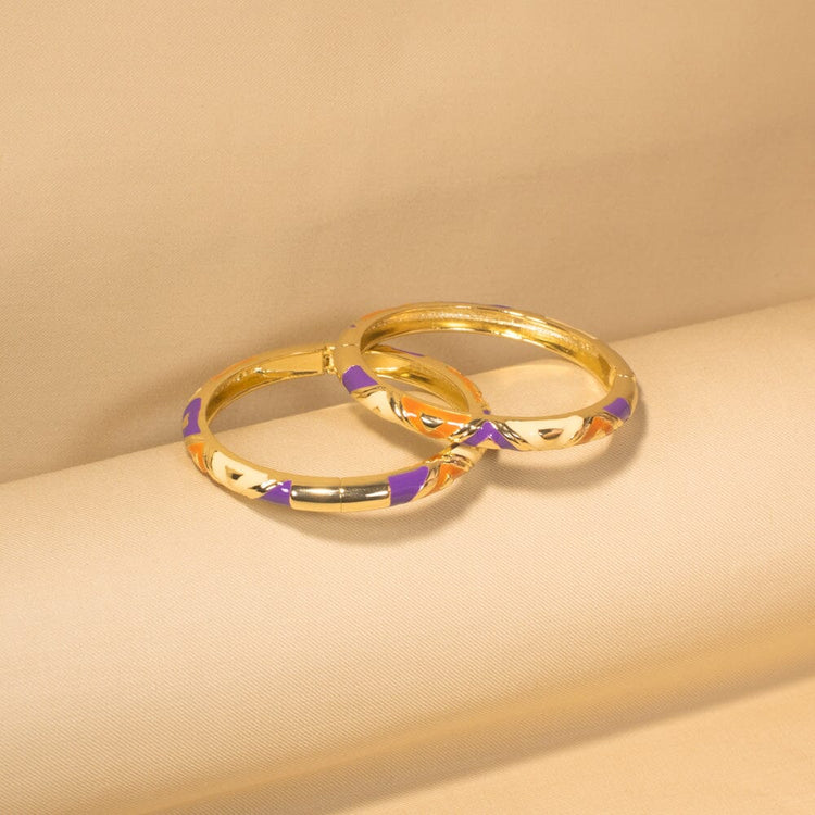 Lavender Bloom Bangles - Pack of 2