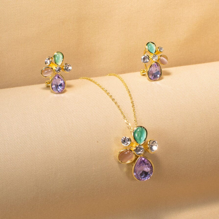 Lavender Bloom Pendant Set - Nature Collection