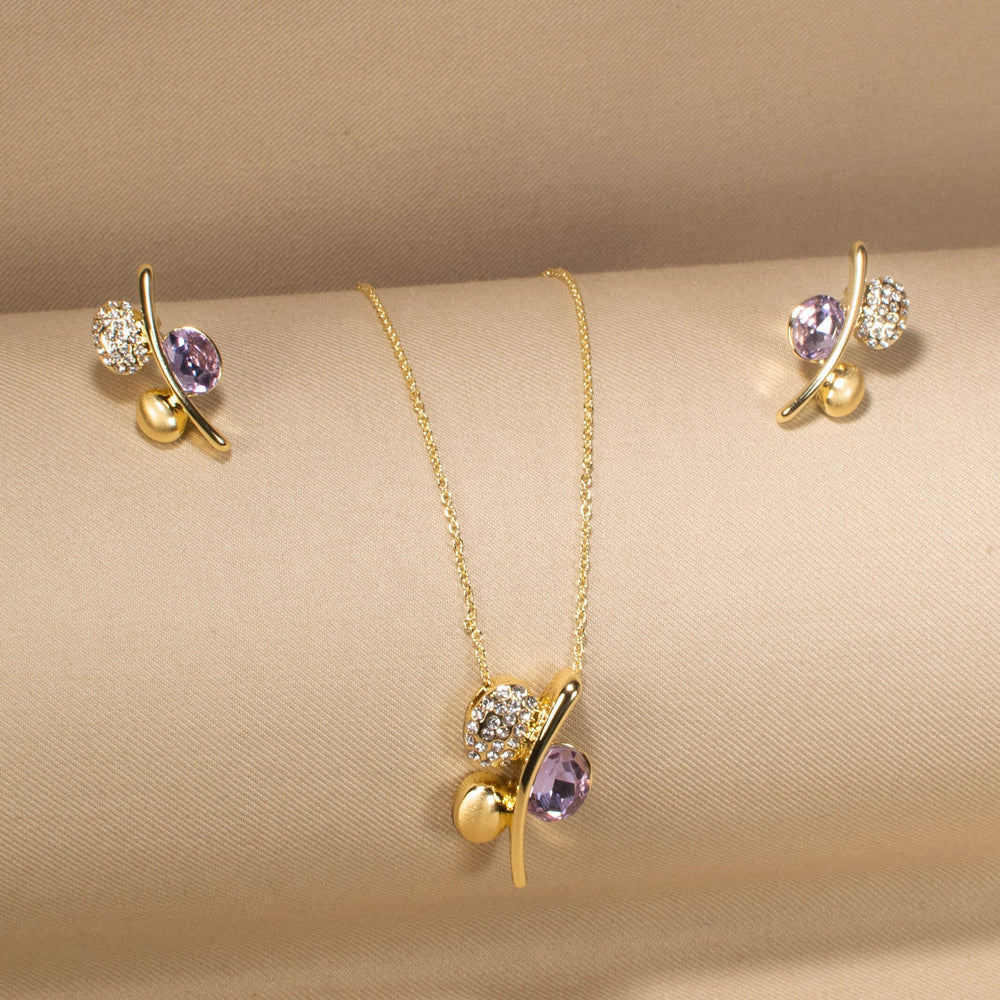 Lavender Orbit Pendant Set