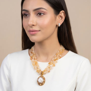 Lavinia Charm Necklace Set - Yellow