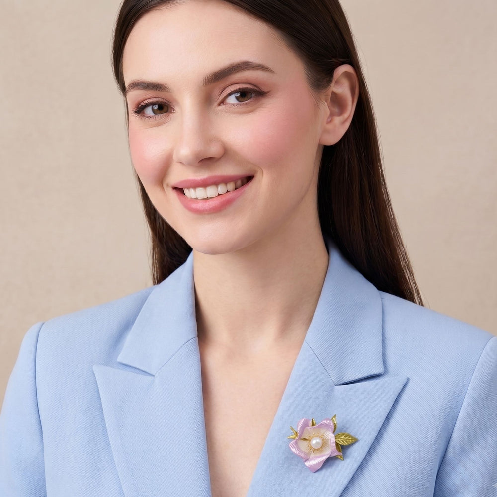 Lilac Grace Pearl Brooch