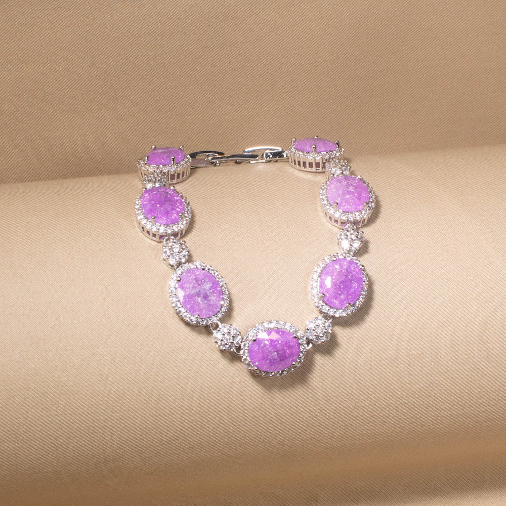 Lilac Ice Halo Bracelet