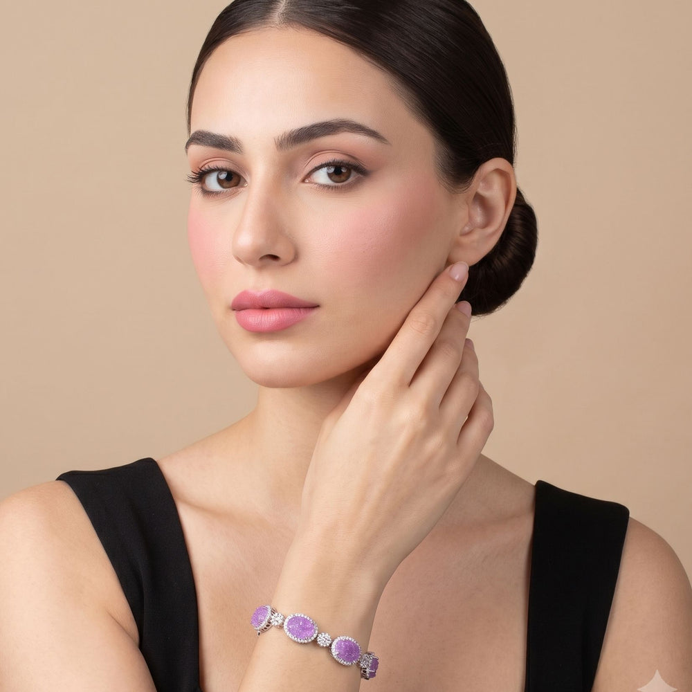 Lilac Ice Halo Bracelet