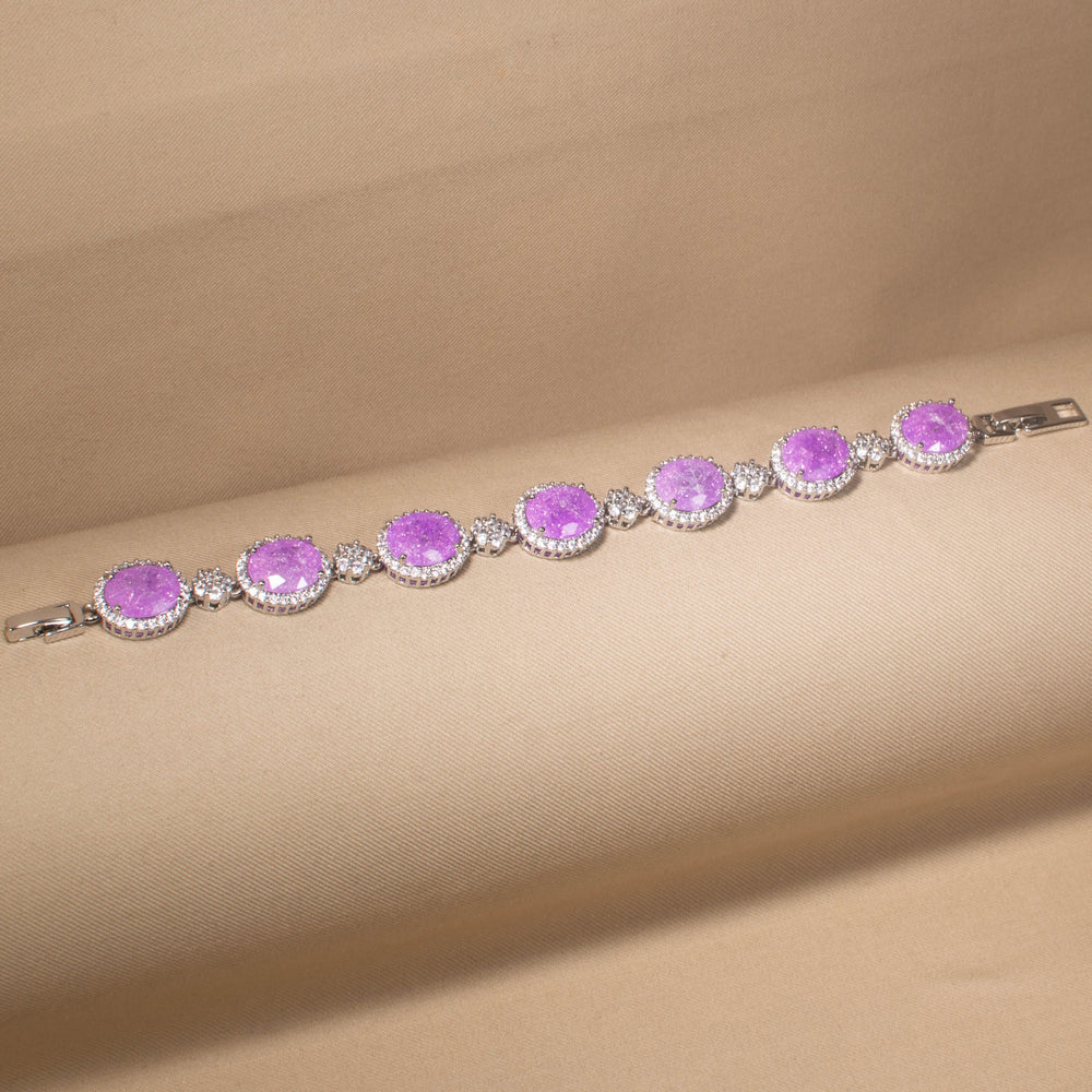 Lilac Ice Halo Bracelet