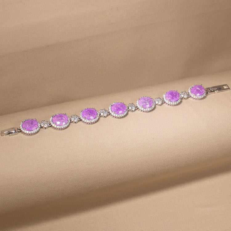 Lilac Ice Halo Bracelet