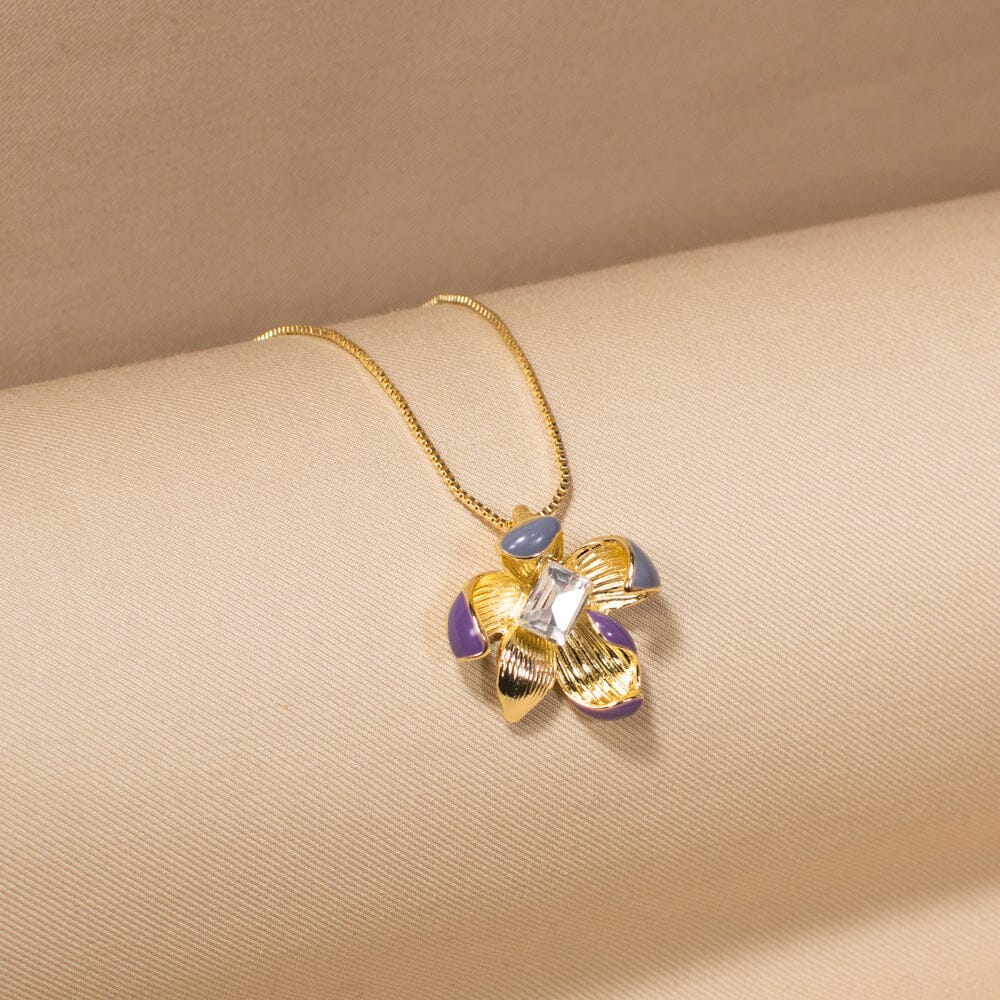 Lilac Lustre Pendant Set - Edgy Collection