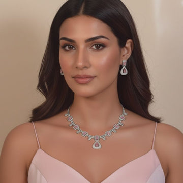 Lucia Necklace Set - Pink