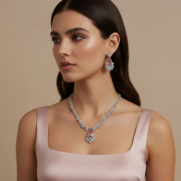 Lumira Blush Luxury Necklace Set - Glitterati Collection