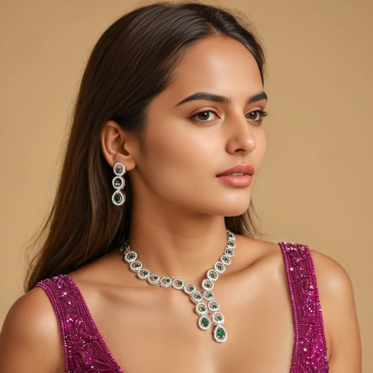 Lush Asymmetric Necklace Set