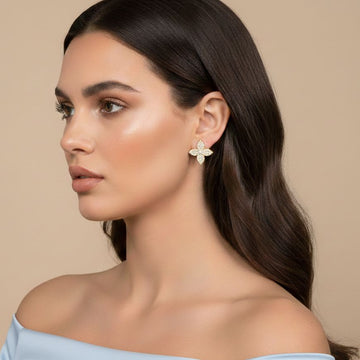 Luxe Four-Leaf Studs