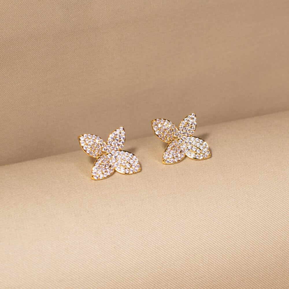Luxe Four-Leaf Studs