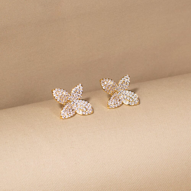 Luxe Four-Leaf Studs