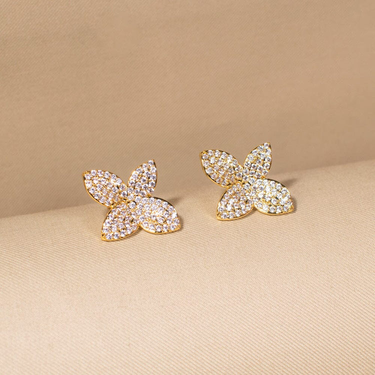 Luxe Four-Leaf Studs