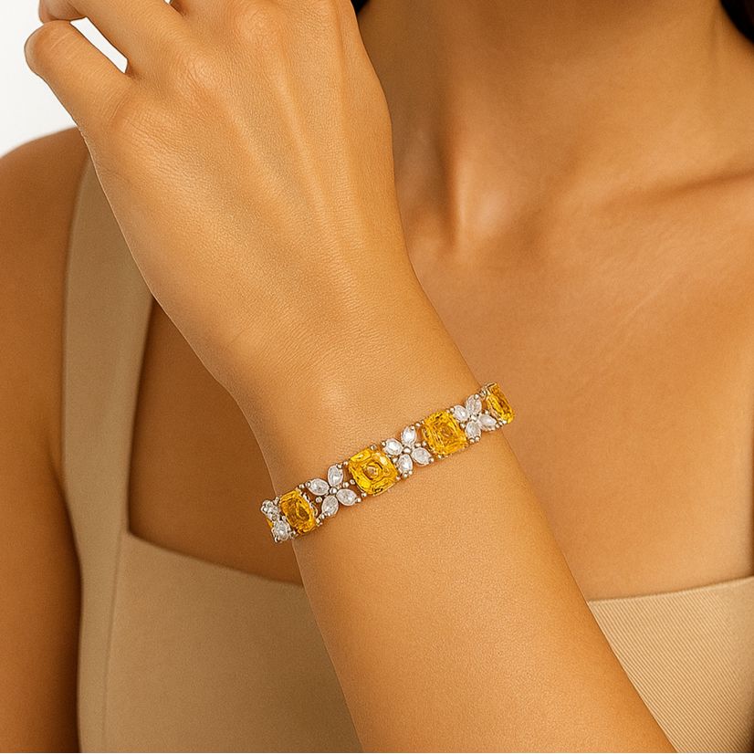 Lyanna Bracelet-Yellow-Glitterati Collection