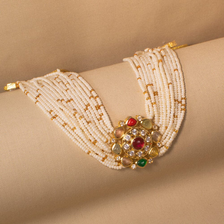 Maanavi Pearl Choker Set - Pratha Collection