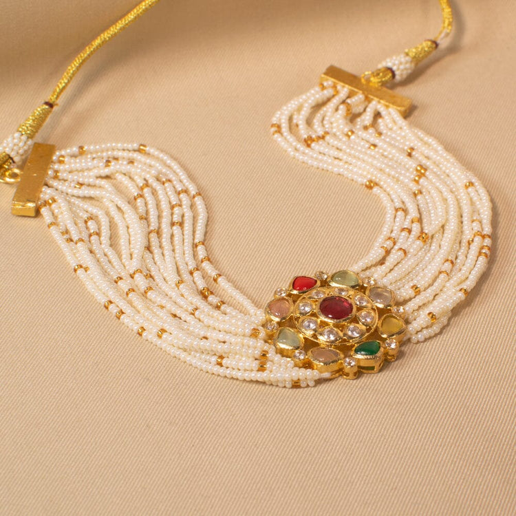 Maanavi Pearl Choker Set - Pratha Collection