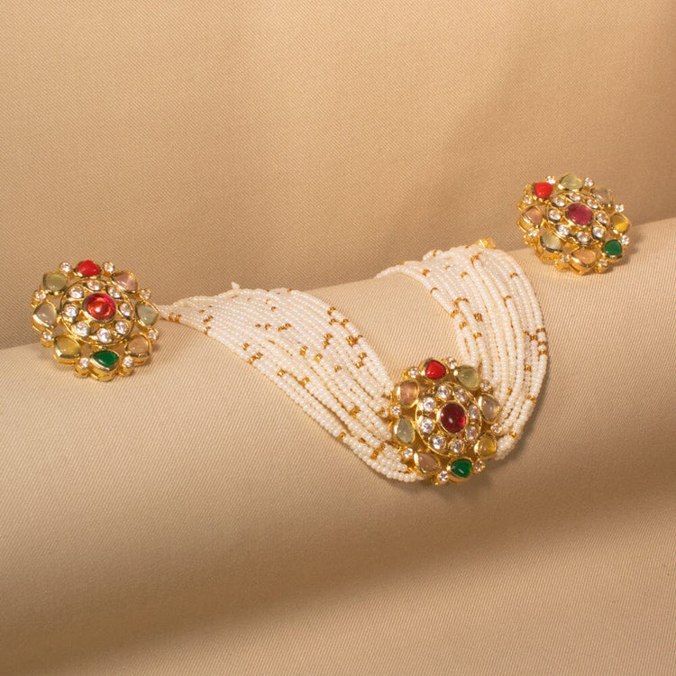 Maanavi Pearl Choker Set - Pratha Collection