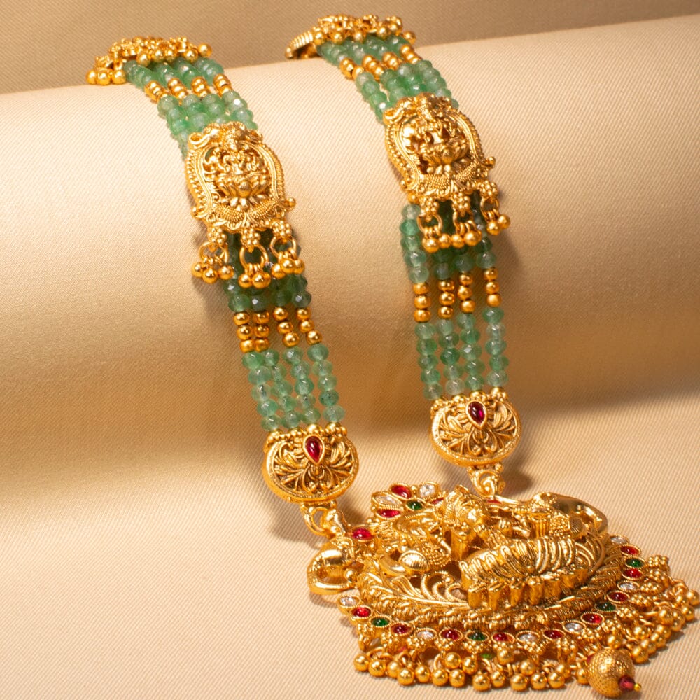 MahaLaxmi Necklace Set - Green