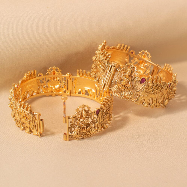 Mahalaxmi Rajwadi Openable Kada - Pratha Collection