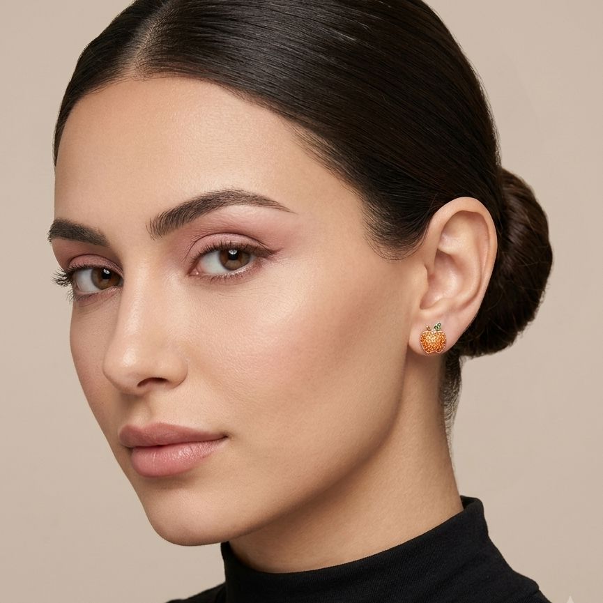 Mandarin Glow Studs