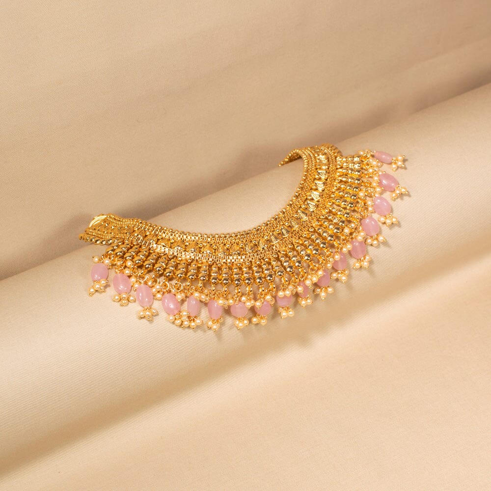Margot Necklace Set-Pink-Sparsh Collection