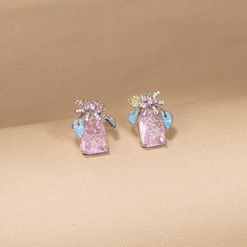 Marsha Studs-Pink-Glitterati Collection