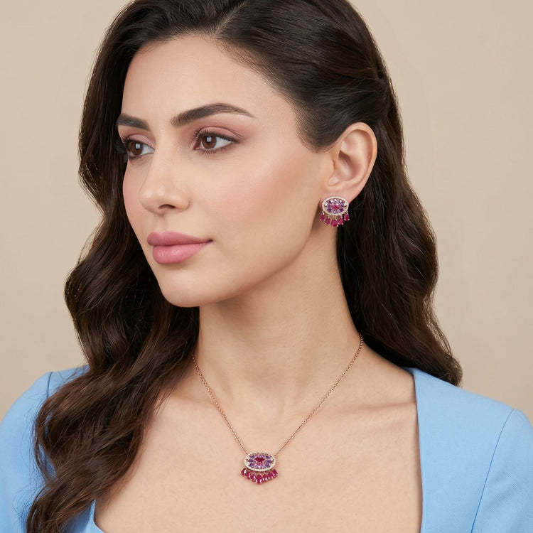 Mauvea Pendant Set -Minima Collection