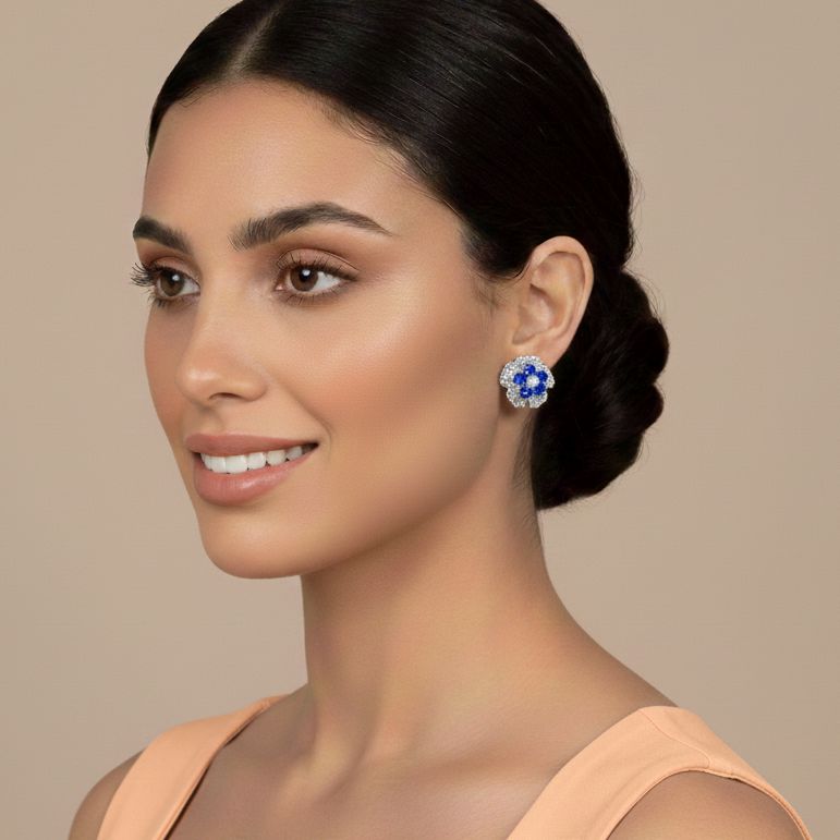 Meadow Sparkle Studs - Blue