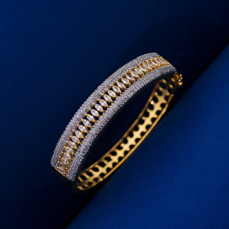 Party Wear 40 g Gold Diamond Bangle, 2 pieces at Rs 350000/set in Surat |  ID: 2851631993912