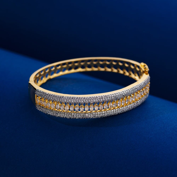 Diamond Bangles - 925 Silver Jewelry - 22ct Gold Plated - CZ Bangles - –  Nihira