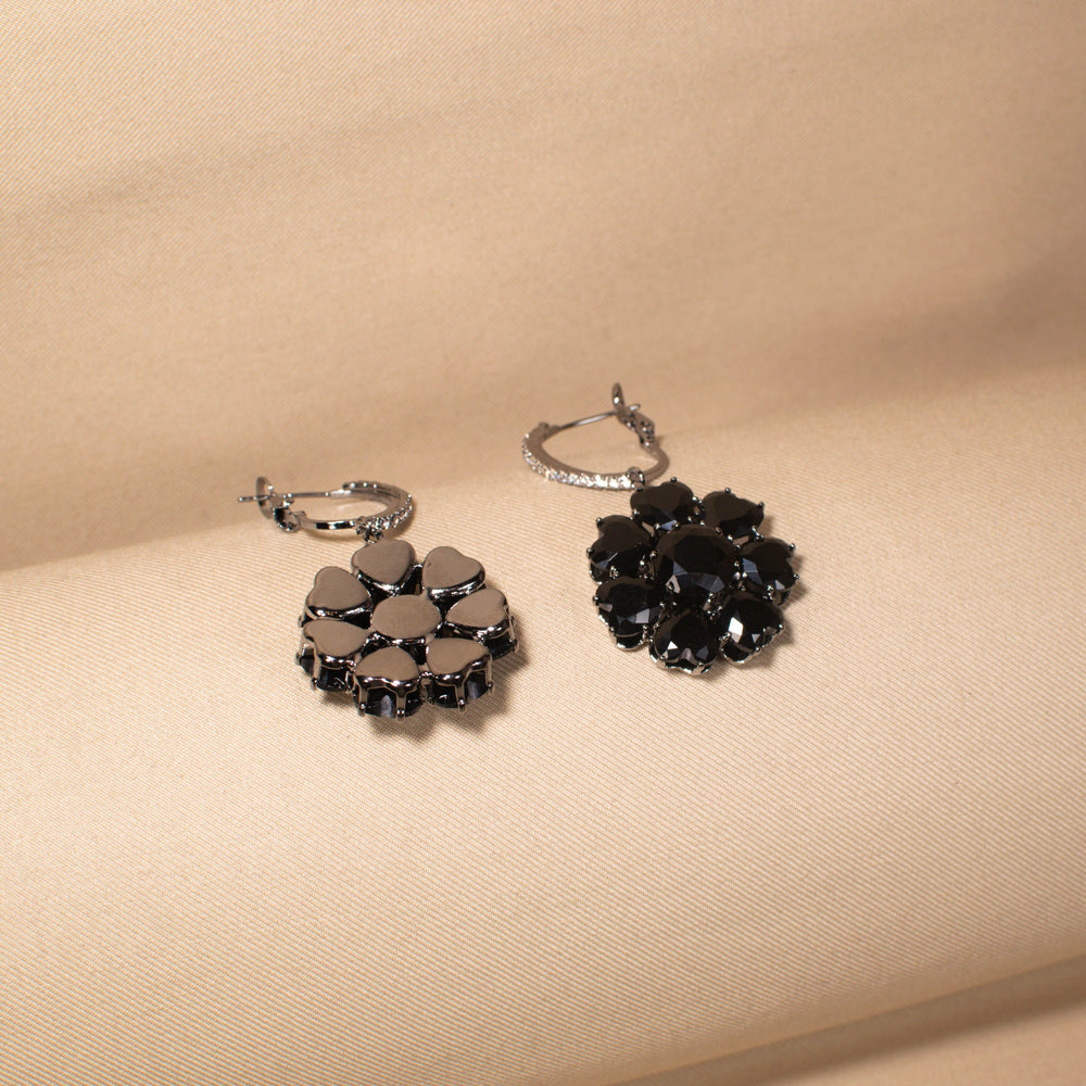 Midnight Dahlia Drop Earrings