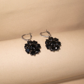 Midnight Dahlia Drop Earrings