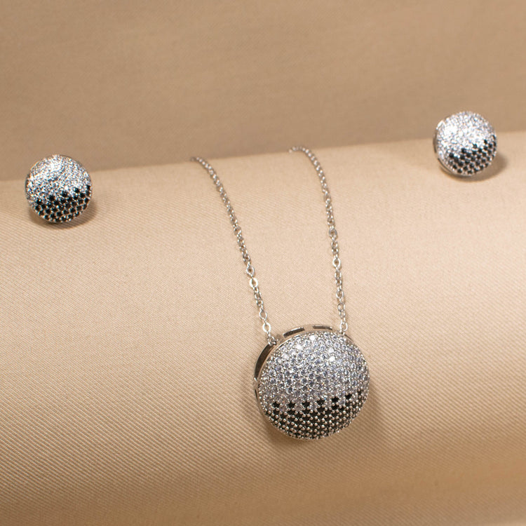 Midnight Frost Disc Pendant Set