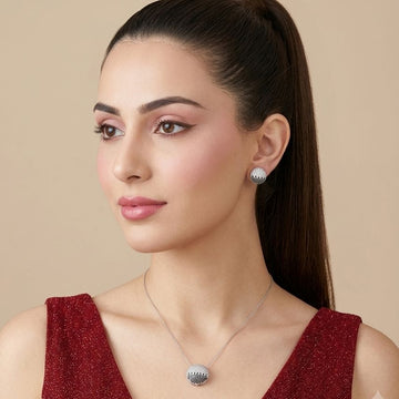 Midnight Frost Disc Pendant Set