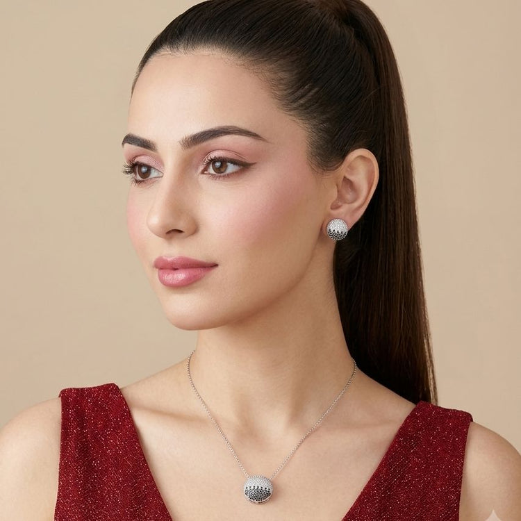 Midnight Frost Disc Pendant Set